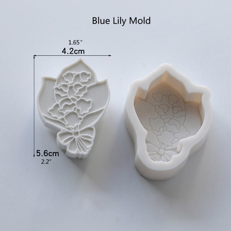 Glitter 6Pcs Handmade Line Drawing Flower Epoxy Resin Molds Bridal Bouquet Flower Gypsum Silicone Molds Kit Art Crafts Tools