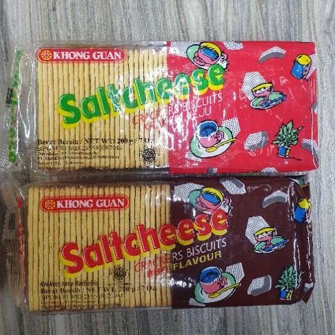 

SALTCHEESE Khong Guan biskuit rasa KEJU / BBQ 200gr per varian