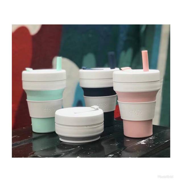 STOJO CUP ORIGINAL 12/16oz READY STOCK/ Foldable Cup / Gelas Minum Lipat Stojo / Harga Reseller