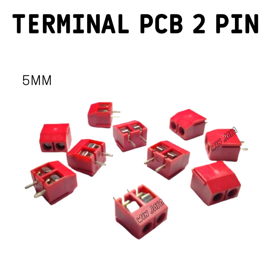 TERMINAL PCB BLOCK SCREW 2 PIN TERMINAL KONEKTOR KF30 5mm - MERAH