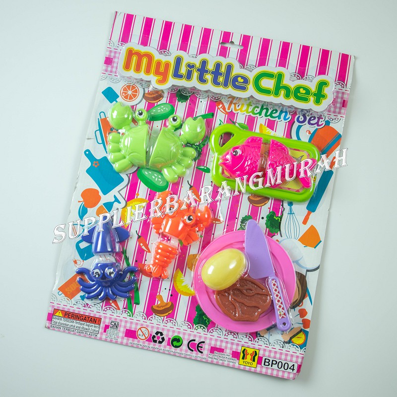 Mainan Masak Masakan Seafood Potong Kitchen Set My Little Chef HM0419