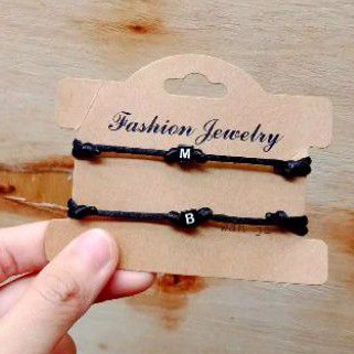 gelang couple inisial nama, gelang nama, waterproof, gelang inisial,gelang cute,hadiah