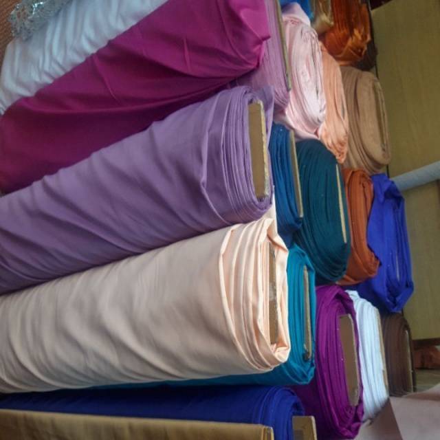 Kain Polos Satin Maxmara, kain tile brokat (Harga per setengah meter)