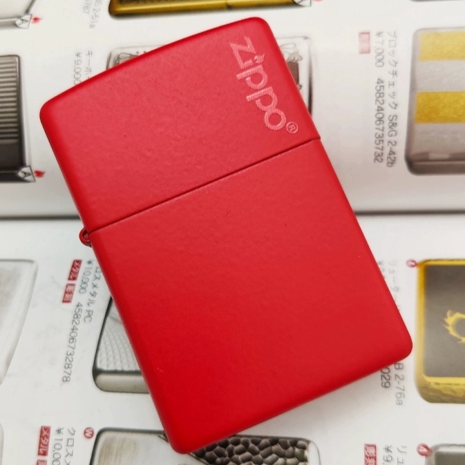 korek zippo merah matte red matte zippo clasic grade original korek keren hits kekinian