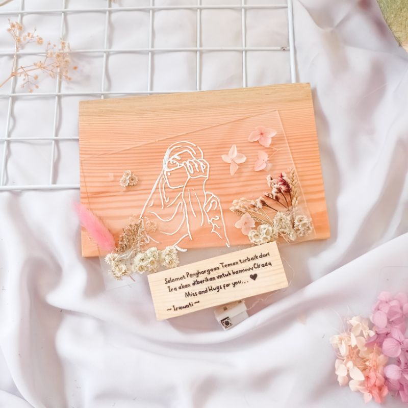 ACRYLIC PRESSERVED FLOWER | KADO AKRILIK GAMBAR, ILUSTRASI