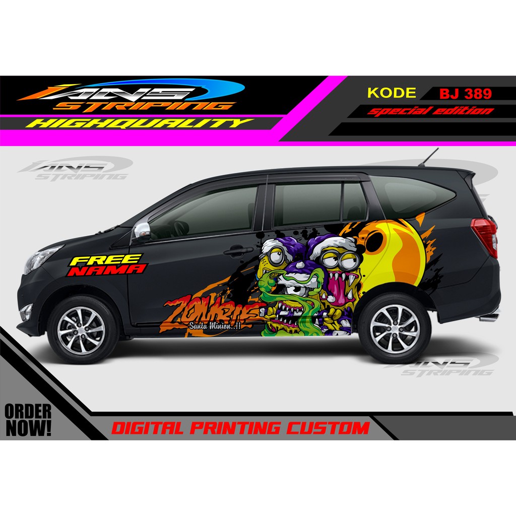 STICKER MOBIL SIGRA, AVANZA, DATSUN , JAZZ / DECAL STICKER MOBIL / STICKER VARIASI MOBIL