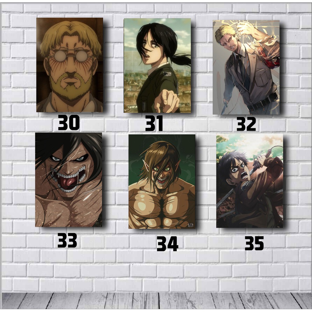 Poster AOT/Hiasan Dinding Rumah Anime Attack on Titan/ Wall Decor AOT A5 A6-6