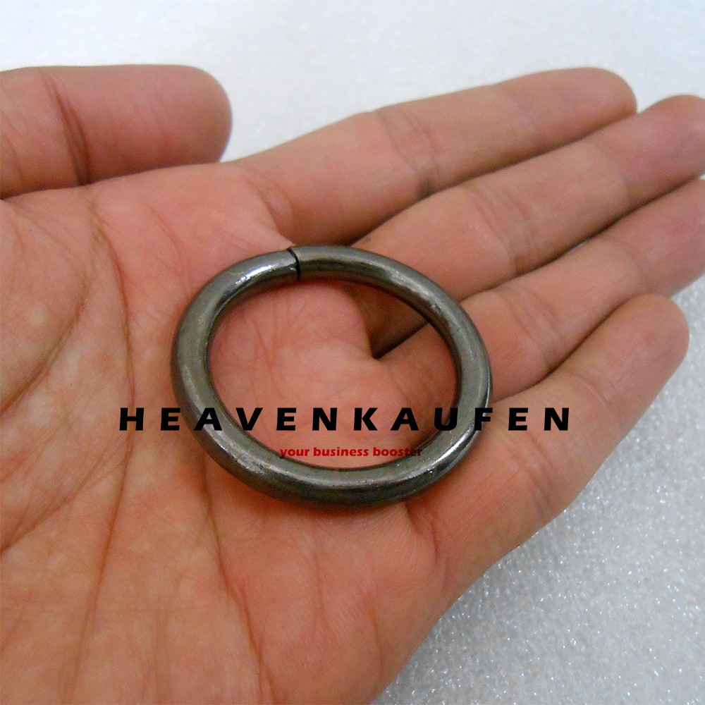 Ring Bulat / Ring O Diameter Lubang 3 cm Warna Black Nikel Tebal 4,5 mm