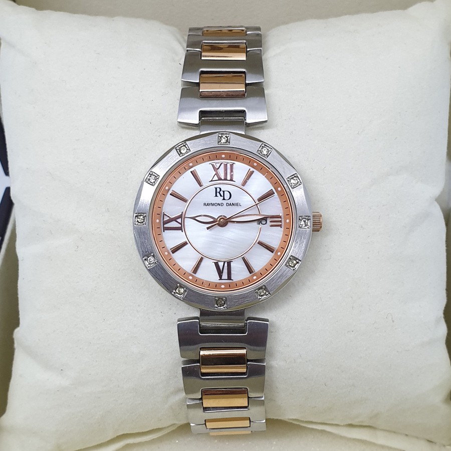 Raymond Daniel RD206 Silver Rosegold ,Jam Tangan Wanita, Original