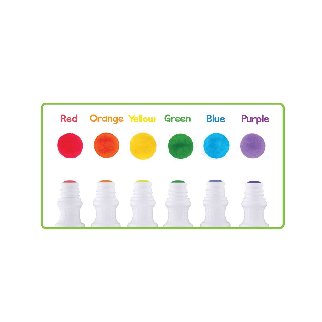 Kitecs Dot Marker Washable Spidol Anak Bulat Jumbo Coloring Painting Drawing Non Toxic 6 Rainbow Colors