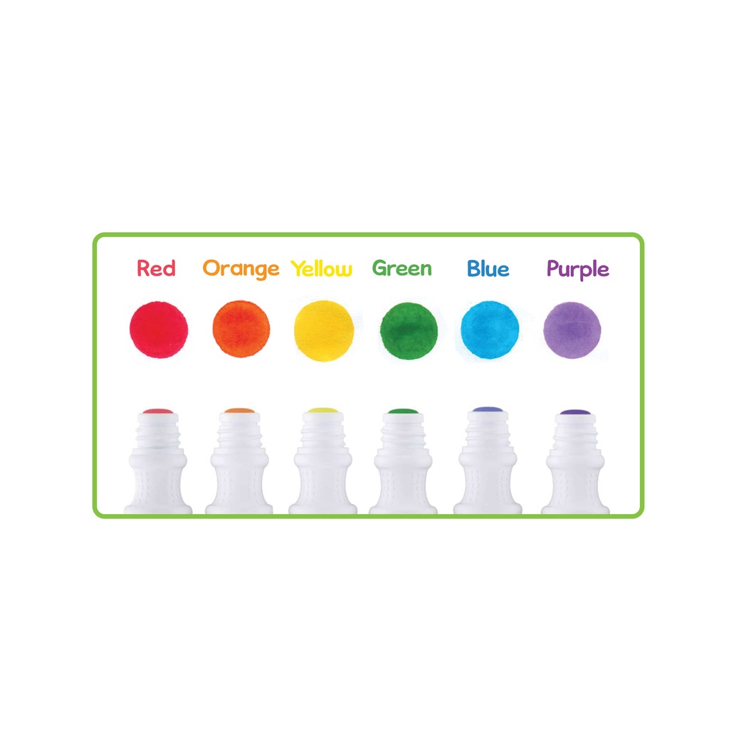 Kitecs Dot Marker Washable Spidol Anak Bulat Jumbo Coloring Painting Drawing Non Toxic 6 Rainbow Colors