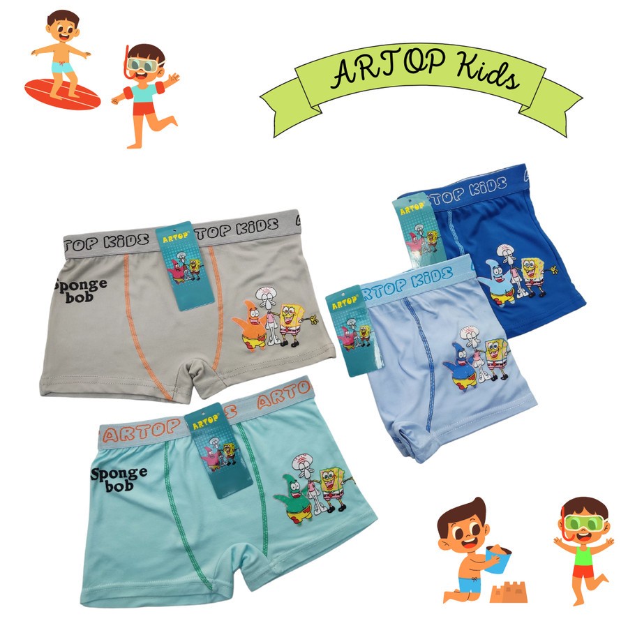 celana dalam boxer anak laki laki artop kids