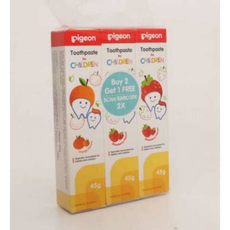 PIGEON PASTA GIGI JERUK&amp;strawberry 45G BY2 GET1