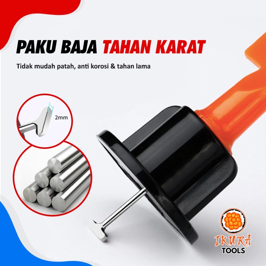 IKURA Perata Keramik Putar Set 50 pcs Reusable Tile Leveling