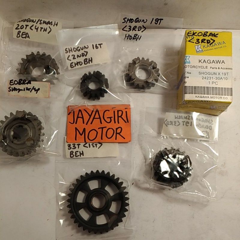 Gigi Susun Mesin Suzuki Shogun 110 Smash 16T 19T 20T 22T 33T Kagawa As Gear Gir Selahan Primer Lawan