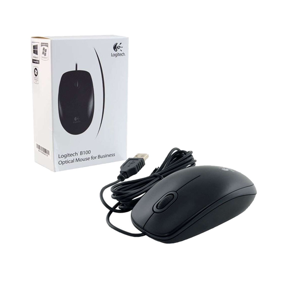 Logitech B100 Mouse Kabel USB Optical