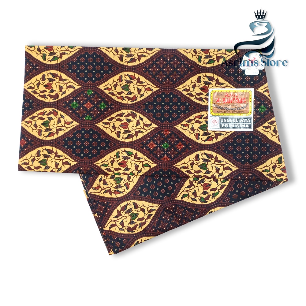 Kain Batik Jogja Jarik Batik Samping Kebat Jogjaan Hitam Putih Santoso AAA Premium Original-224