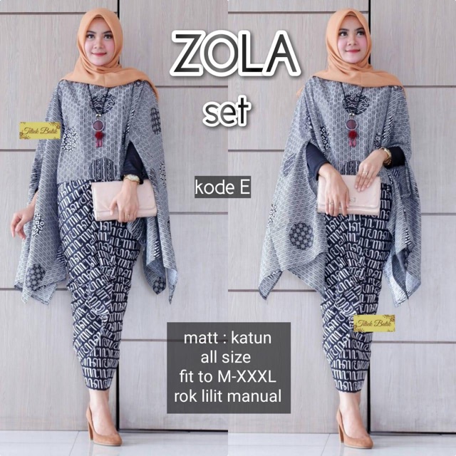 Batik Zola set batwing
