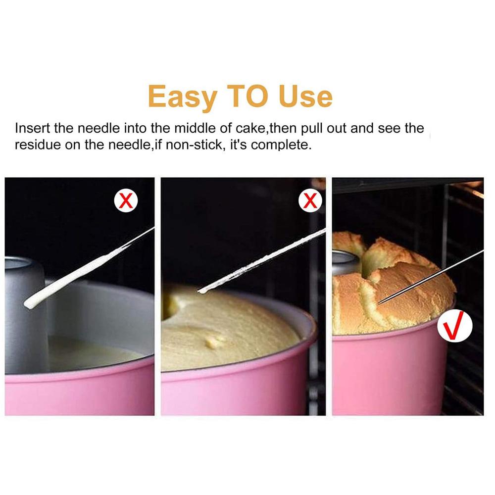 Quinton Kue Tester Stainless Steel Tahan Lama Fondant Pastry Aksesoris Alat Dapur Testing Cupcake Probe