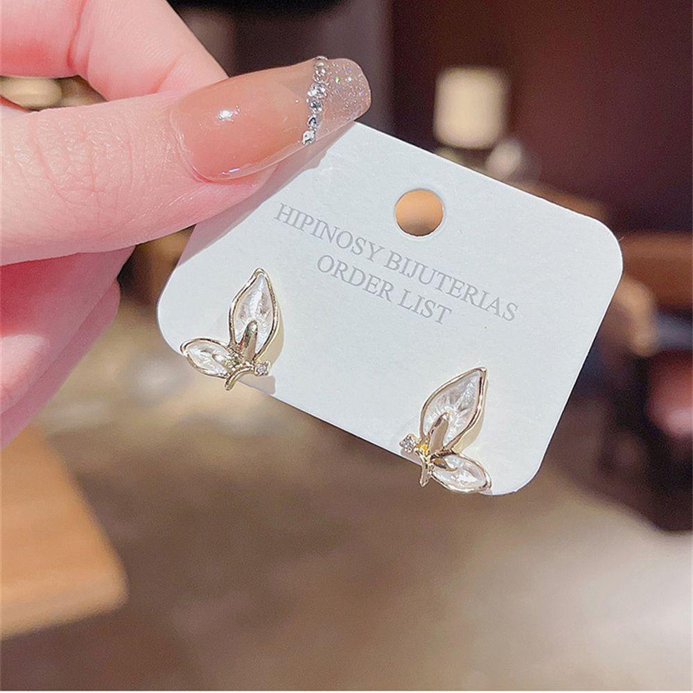 R-flower Butterfly Earrings Wanita Kepribadian Anting Temperamen Serbaguna