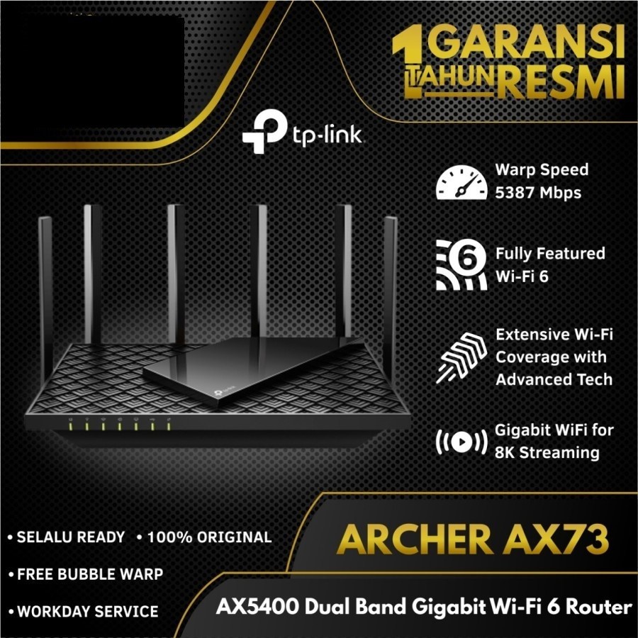 Tp-link Archer AX73 AX5400 WiFi 6 Wireless Router Tplink AX 73 AX 5400