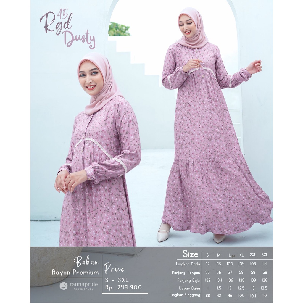Gamis Rauna RGD 45 / Fashion Muslim Dress Gamis Rauna Terbaru