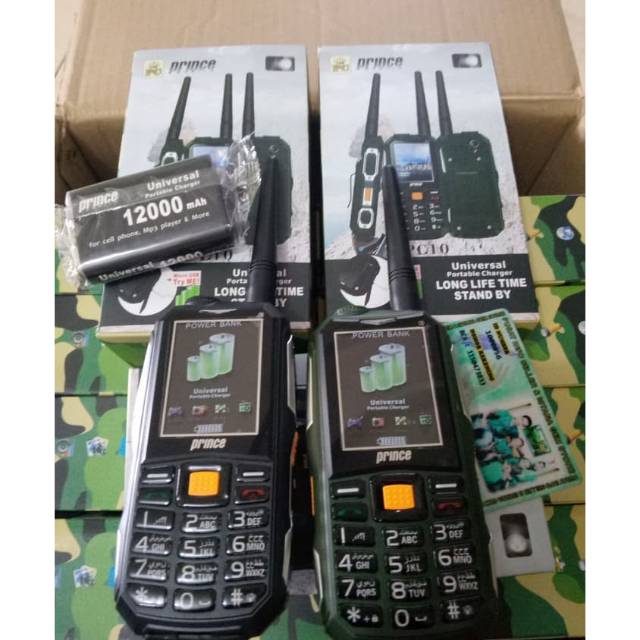 Prince PC 10, Hp HT radius 1,5 KM, baterai 12.000 mAh, baru, Garansi resmi 1 tahun