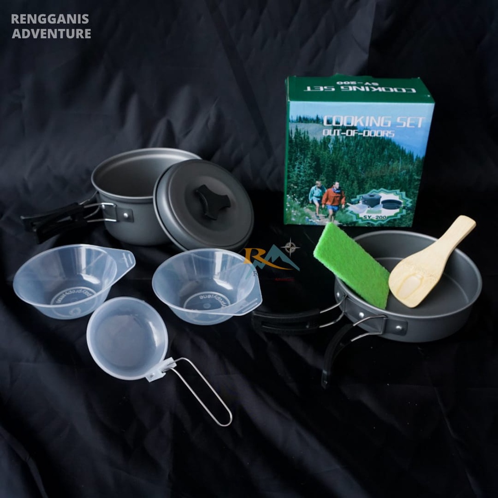 Cooking set SY 200 DS 101 DS 301 DS 308 Penggorengan Alat Masak Camping