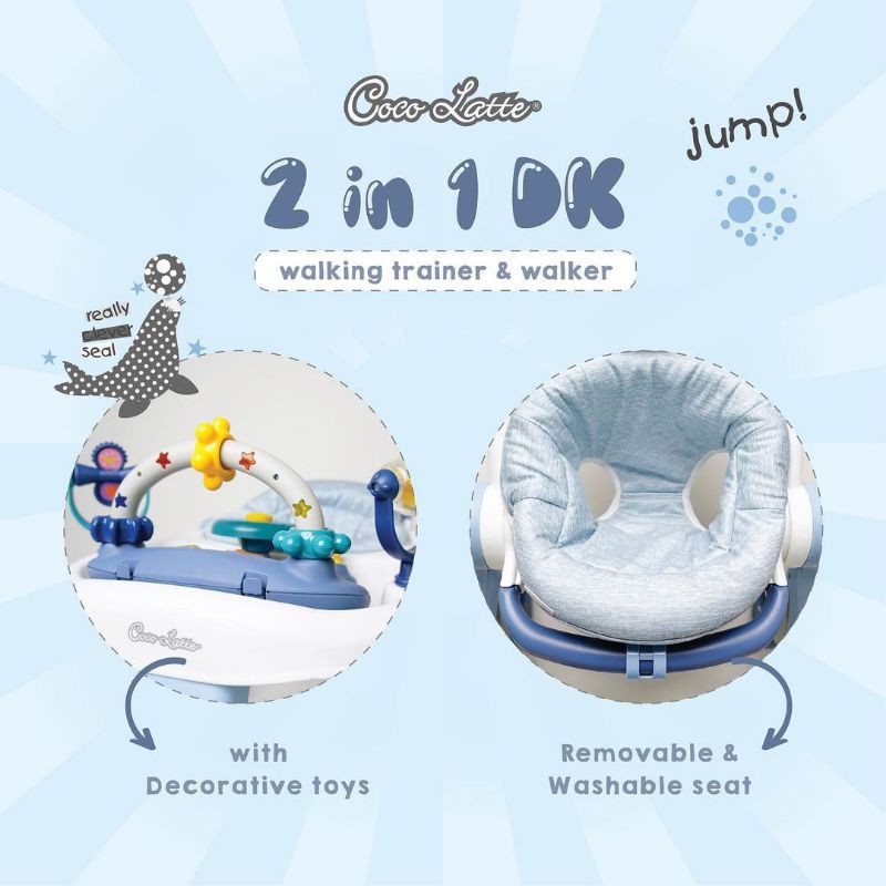 Makassar - Alat Bantu Jalan Cocolatte DK 1001 ML 2in1 Baby Walker Walking Trainer Fun Collection