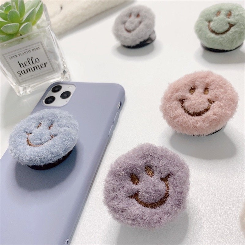 KPOP Winner MINO Cute Smiley Plush Mobile Phone Bracket GD Cartoon Smile Protection Phone Folding Holder