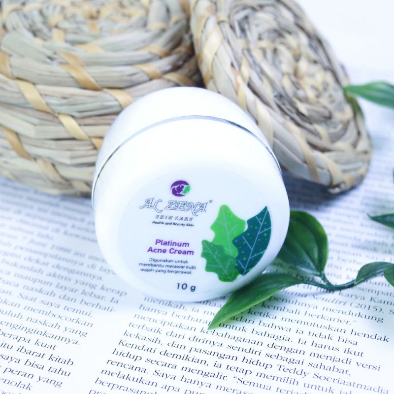 PLATINUM ACNE CREAM ALZENA SKINCARE || KRIM MALAM JERAWAT BPOM AMAN BUMIL BUSUI 100% ORI