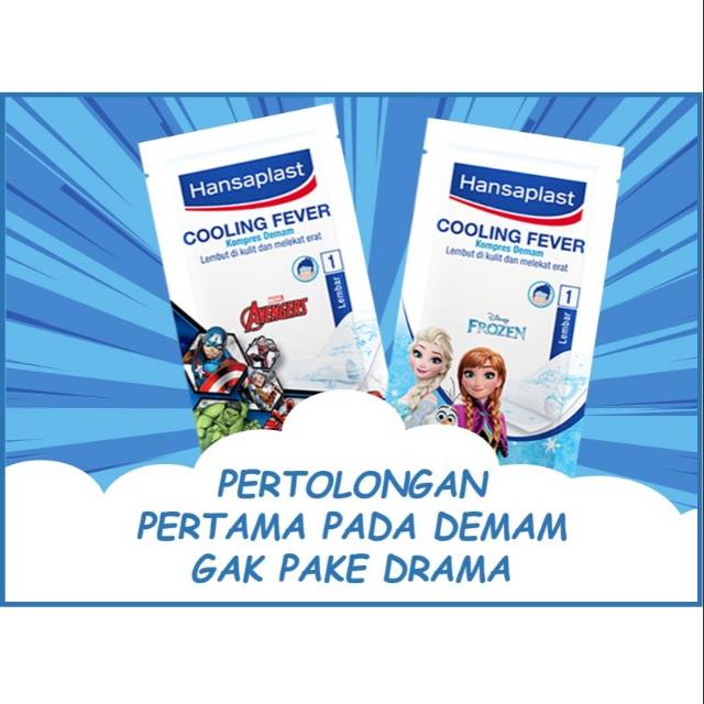 (TWIN PACK )HANSAPLAST KOMPRES DEMAM DISNAY FROZEN COOLING FEVER