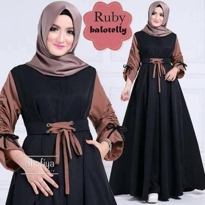 HOT SALE - GROSIR BAJU MAXY DRESS MUSLIM WANITA MURAH TERBARU / RUBY MAXY PR001 JUMSUIT