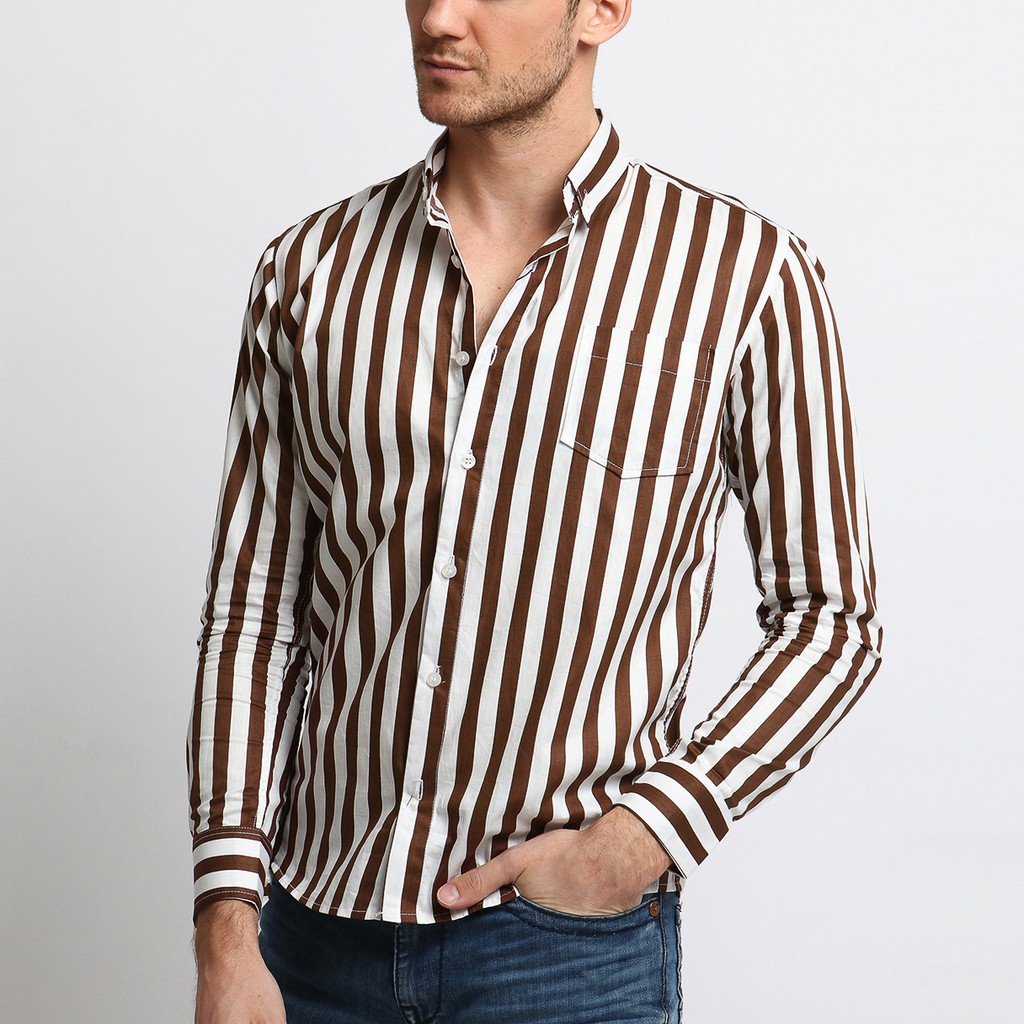 

VENGOZ Kemeja Stripe Pria - Purvis Shirt LS