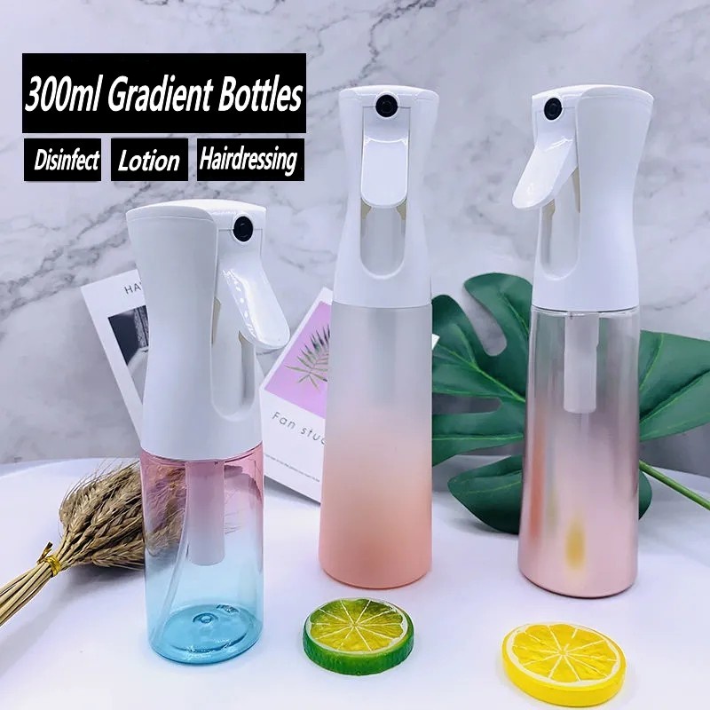 [ Featured ] NEWEST 300ml Gradient Hairdressing Spray Bottles / High Pressure Empty Fine Mist Spray Bottle / Continuous Hairdressing  Barber Water Sprayer  Salon Tools
