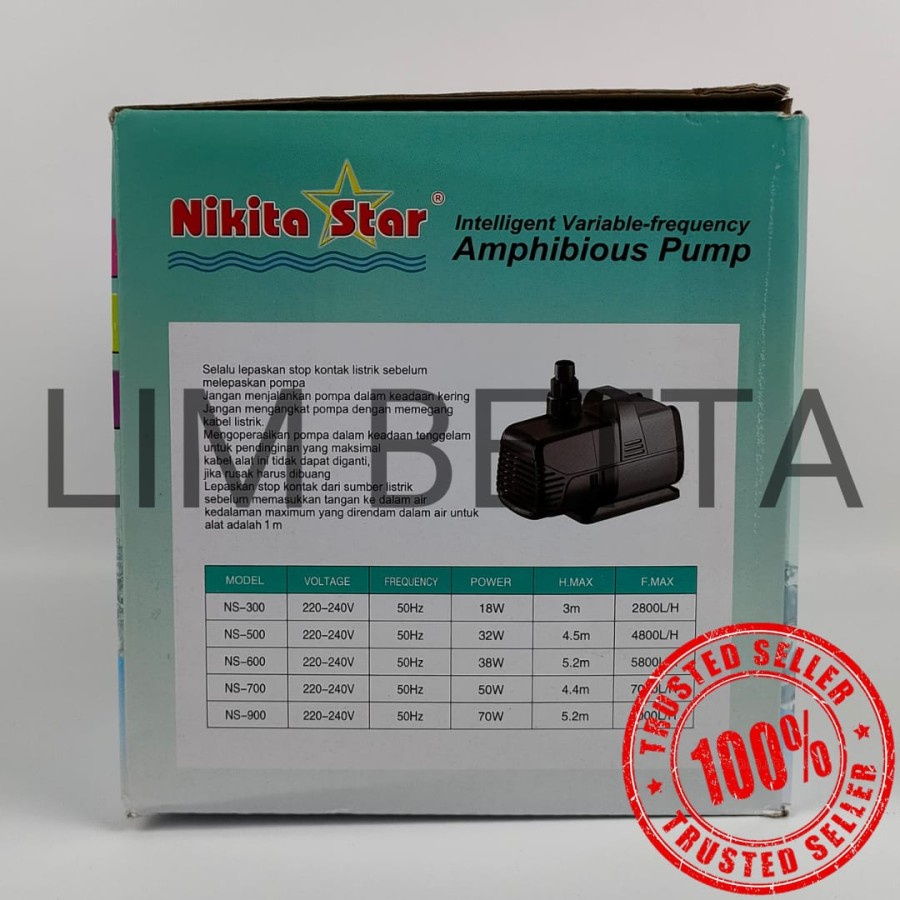 MESIN POMPA KOLAM NIKITA STAR NS-300 / MESIN POMPA AQUARIUM LOW WATT