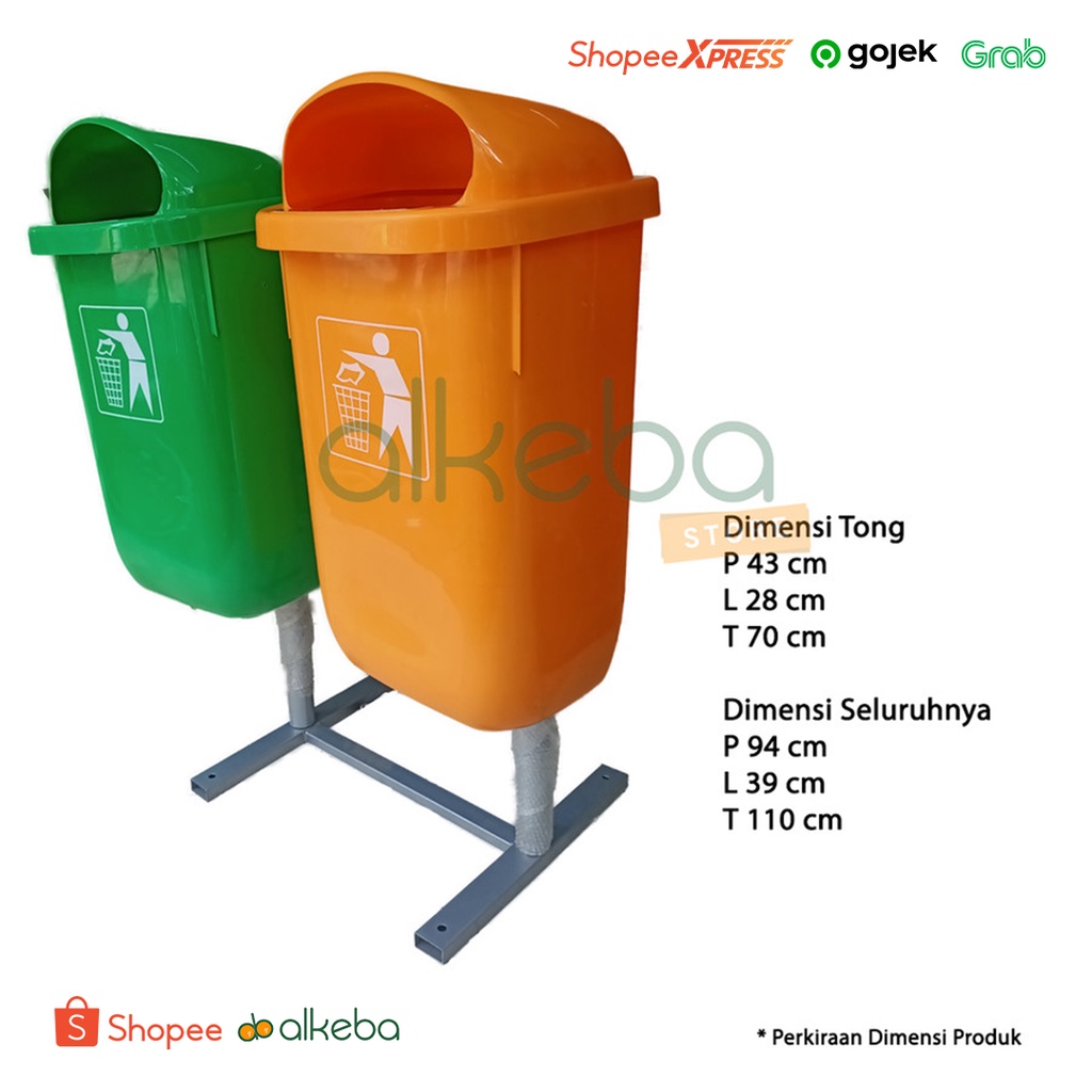 Tempat Sampah Tanam Double HDPE Import 50 L