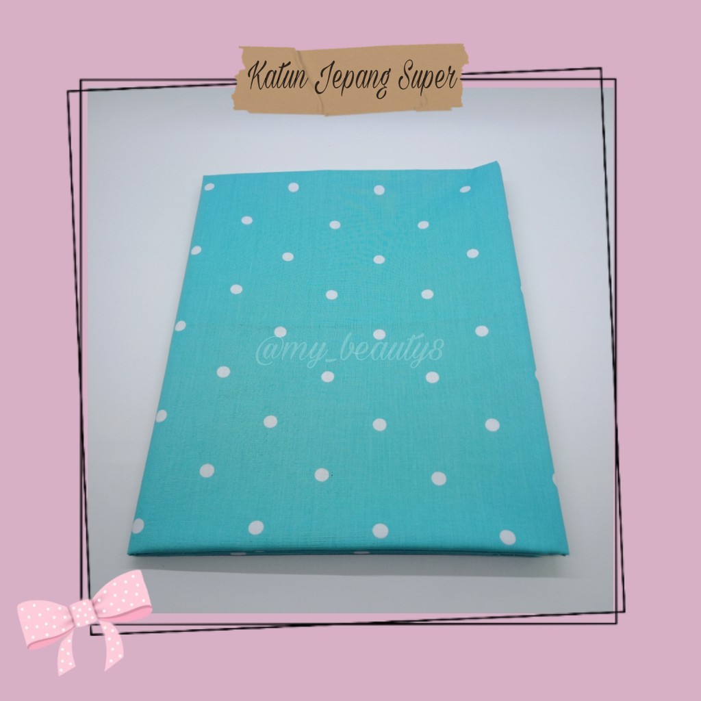 Kain Perca Katun Jepang Super -polkadot