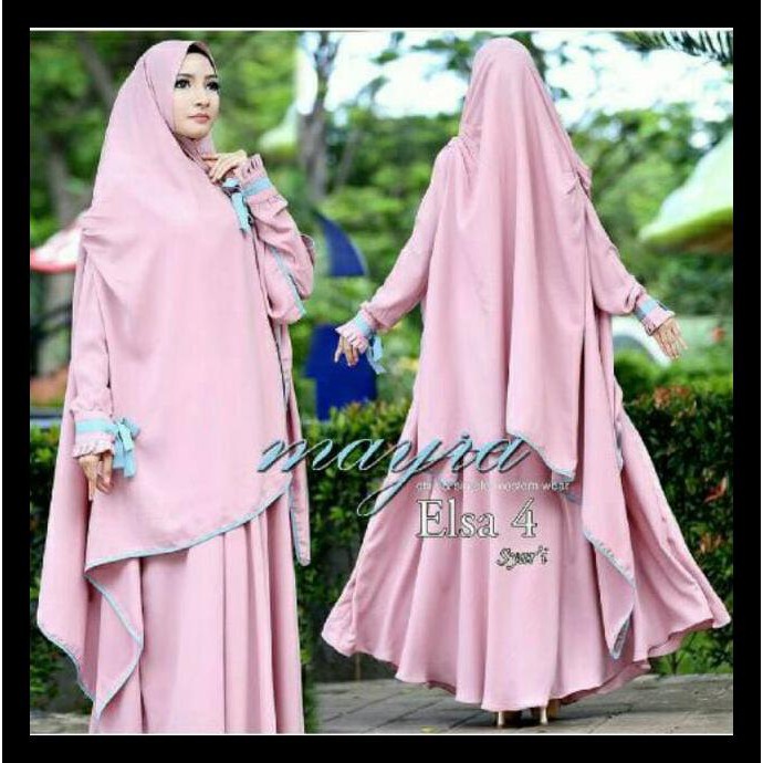 TERLARIS GAMIS POLOS JERSEY HOPYLOVY / GAMIS POLOS JERSEY SYARI SET ELSA MAYRA - HITAM PRODUK