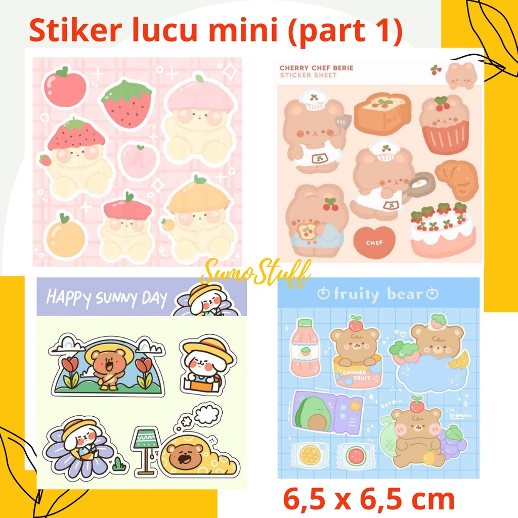 

Sumostuff Stiker Mini pack | stiker lucu waterproof Part 1