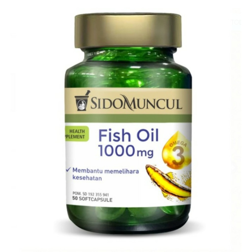 Sidomuncul Natural Fish Oil 1000 mg 50 Soft capsule -  Sido Muncul Omega 3