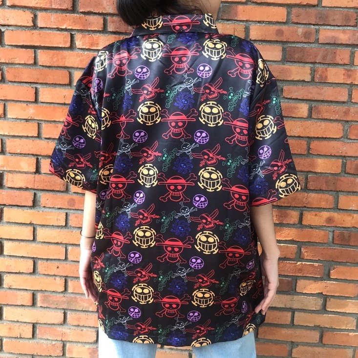 Kemeja OP Jolly Roger Anime Manga One Piece Premium Unisex