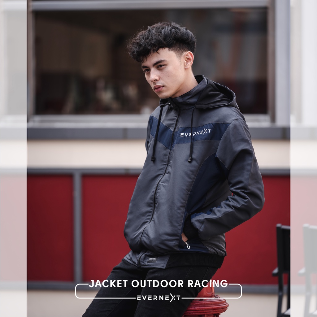 Jaket Pria OUTDOOR RACING Bolak Balik Jacket Cowok Motor Windproof