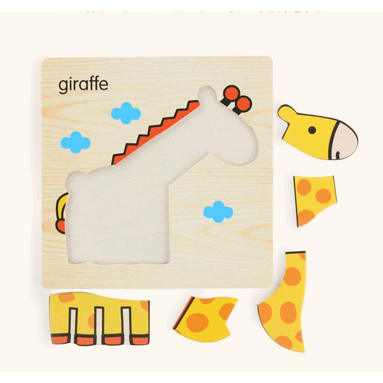 [ Potatoys ] Wooden 3D Puzzle besar / Mainan Anak Edukasi Puzzle / Puzzle Kayu Edukasi 3D