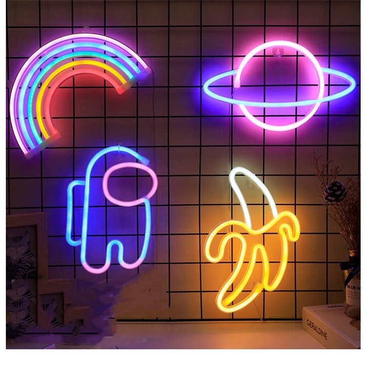 Terlaris Usb & BatreLove Neon Light / Neon Lamp / Neon Light / Lampu Love / Lampu Kaktus / Lampu
