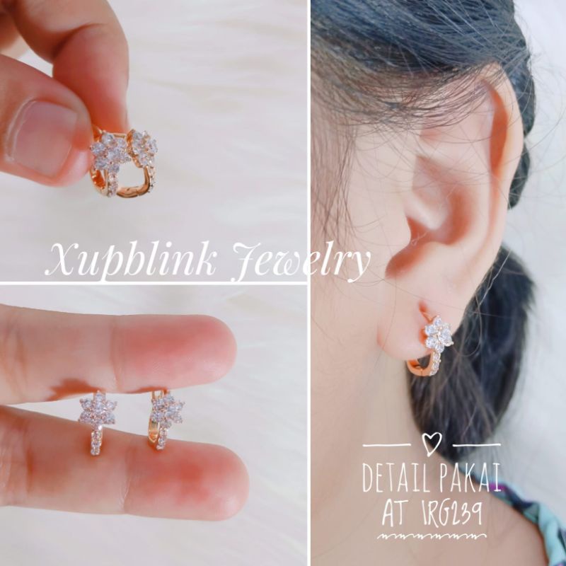 Anting Klip Titanium Wanita Anti Karat(AT)