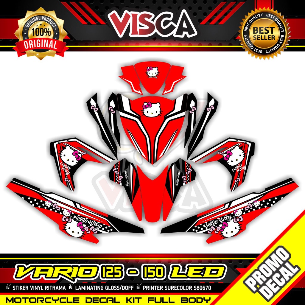 Decal Stiker Vario 2016 2017 Striping Vario 125 150 Led Hello Kitty