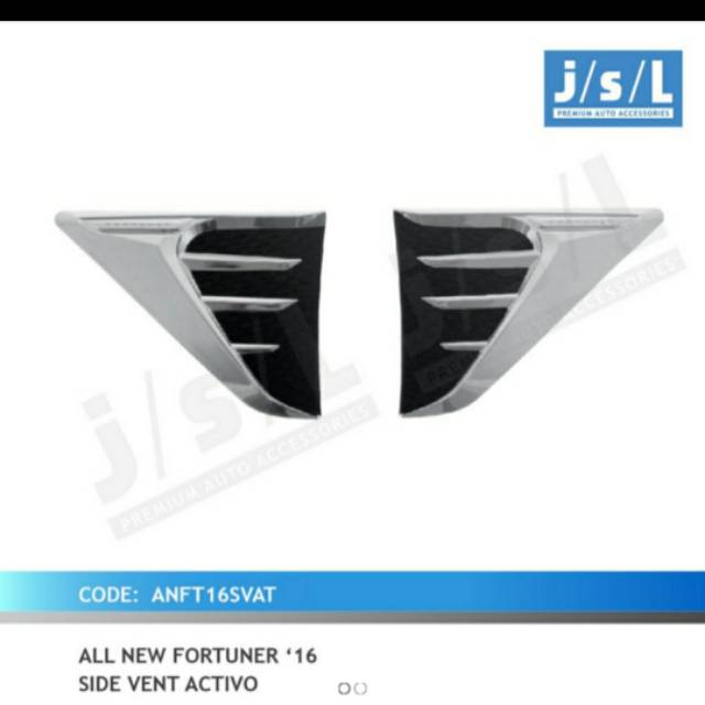 Side Vent samping all new Fortuner model activo jsl