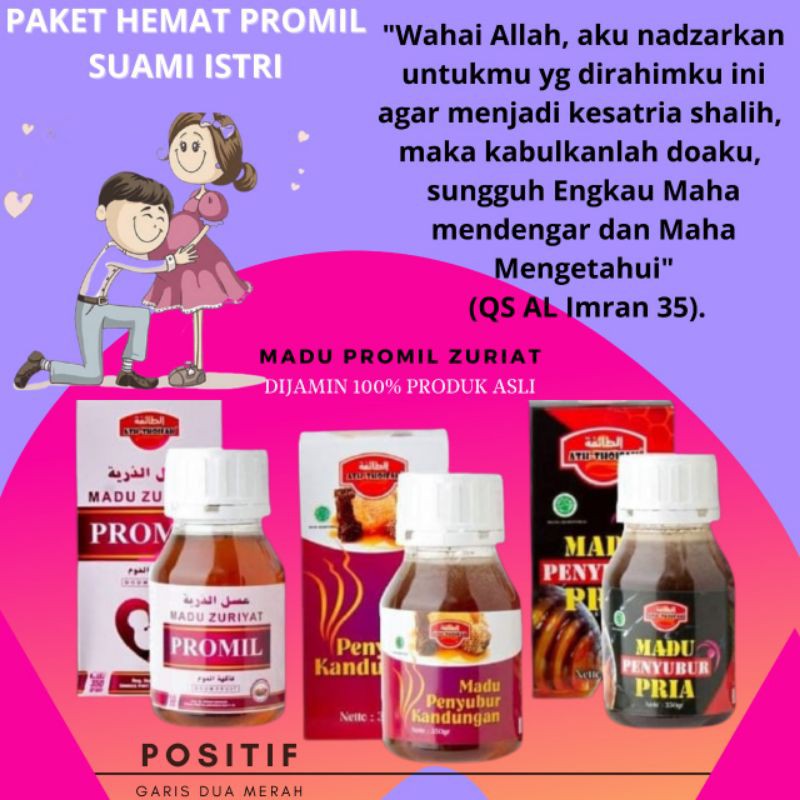 paket Lengkap-Madu Promil Zuriat Original- Untuk Program Hamil