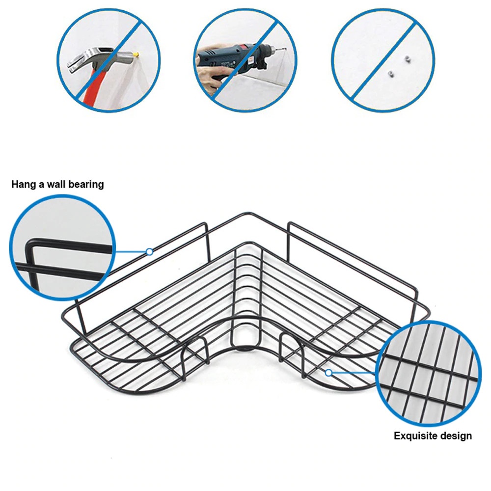 Rak Sudut Kamar Mandi Triangular Bathroom Organizer Rack - G49